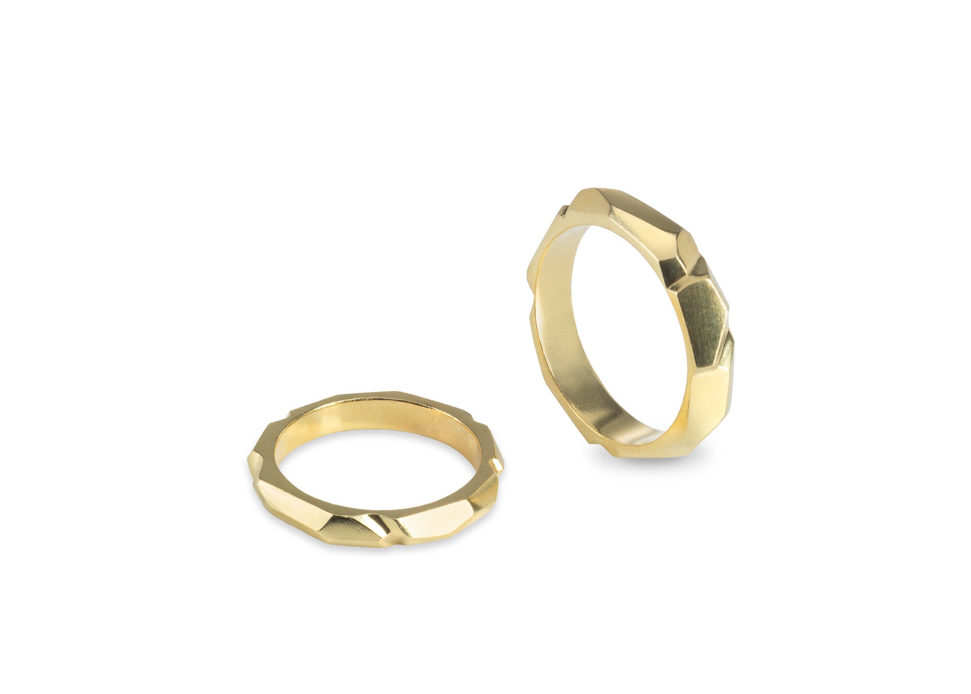 Ore Geometric Wedding Rings