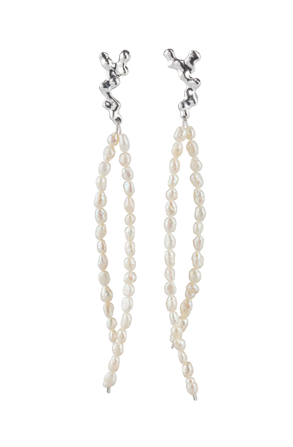 Earrimgs Mirror with pearls